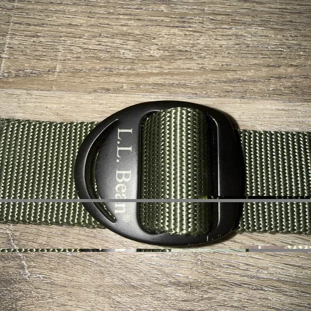 Men's L.L. Bean Nylon Webbing D-Ring Tactical Utility Belt Army Green 43